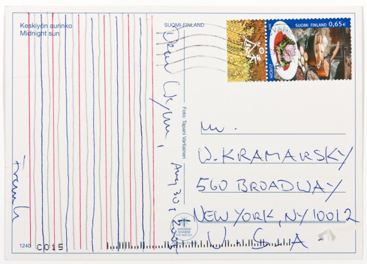 Frank Badur, Untitled, 2005, ink and graphite on postcard, 4 1/8 x 5 ¾ inches (10.5 x 14.6 cm). © 2013 Artists Rights Society (ARS), New York / VG Bild-Kunst, Bonn / Photo: Taylor Dabney