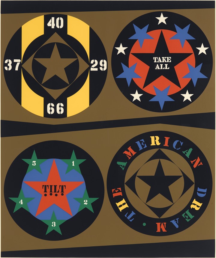 Robert Indiana, 1960: The American Dream, 1971, serigraph on paper, 39 x 32 inches (99.1 x 81.3 cm). Brooklyn Museum, 88.170.11. © 2014 Artists Rights Society (ARS), New York / Photo: Brooklyn Museum